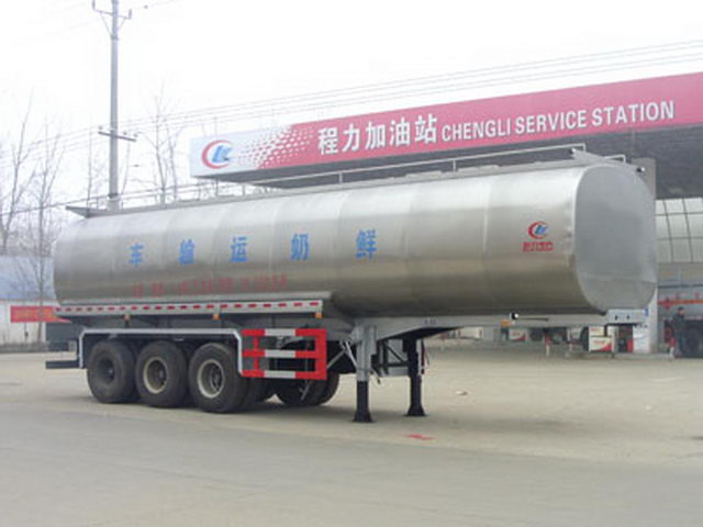 35吨车罐一体鲜奶运输半挂车